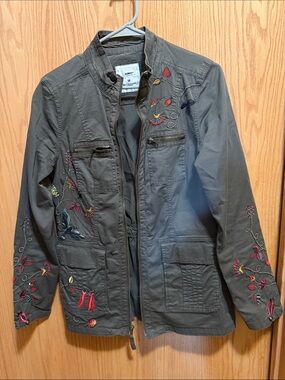 Sonoma Olive Green Embroidered Field Jacket